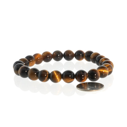 Gold Tiger's Eye Bead Bracelet