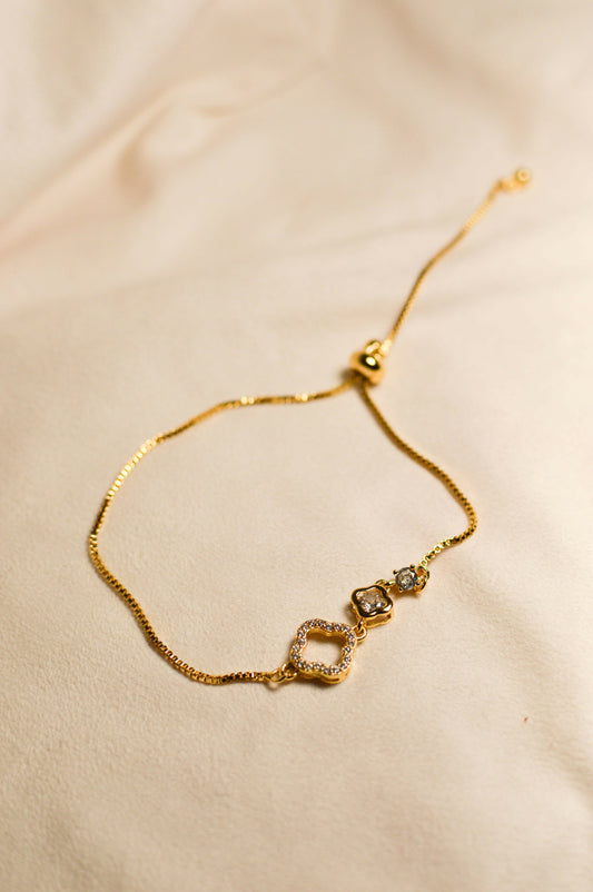 Four-Leaf Clover Cutout Bracelet